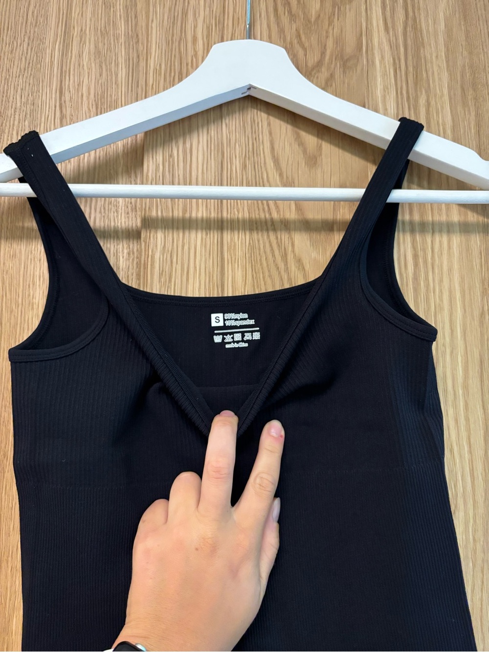 Black Ribbed Tank Romper - Picture 2 of 5